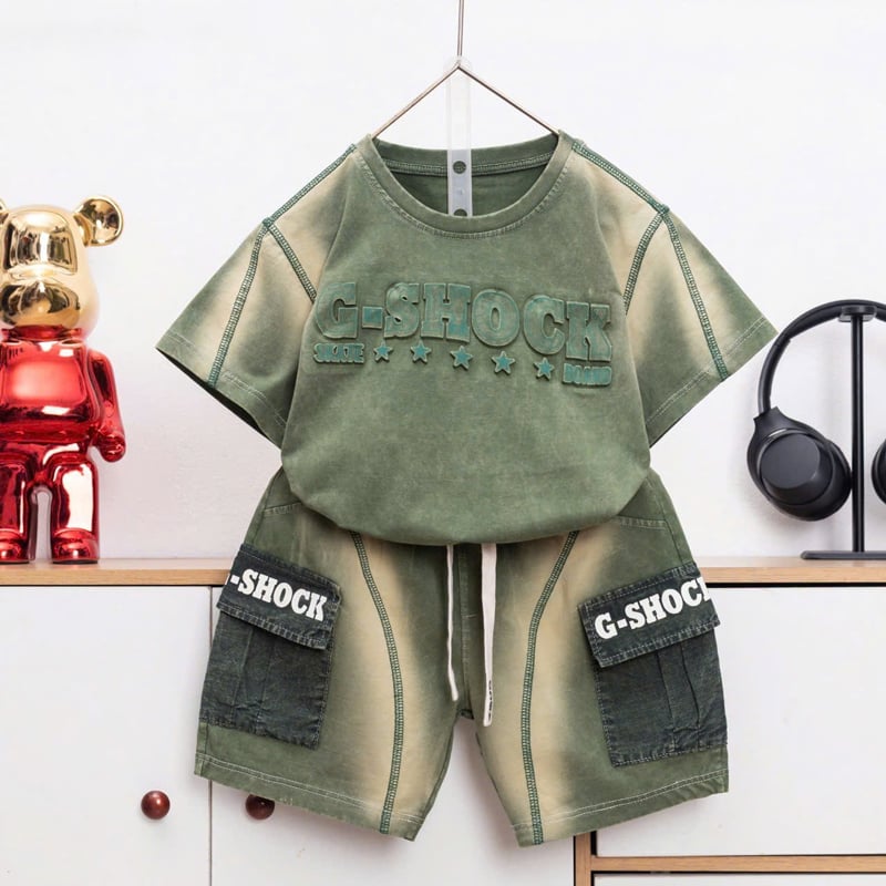 Bộ thun bé trai wash đá G-Shock