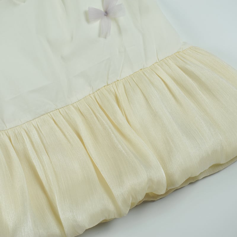 đầm bí nơ tơ óng 1586