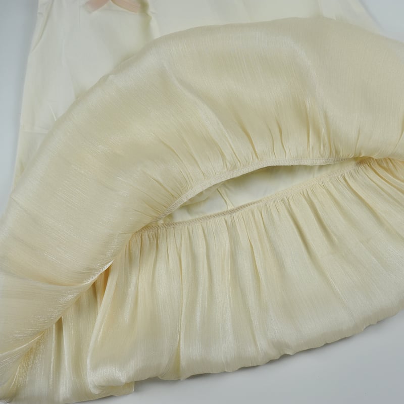 đầm bí nơ tơ óng 1586