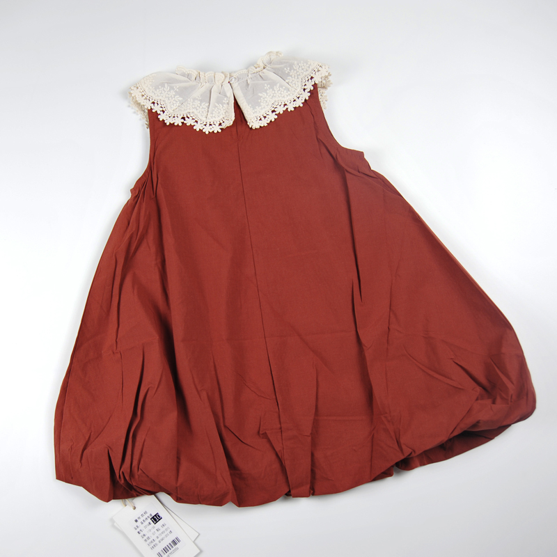 Đầm bé gái bí viền cổ 2216