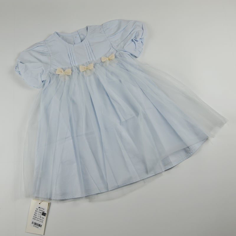 Đầm bé gái ren 3 nơ 2205,