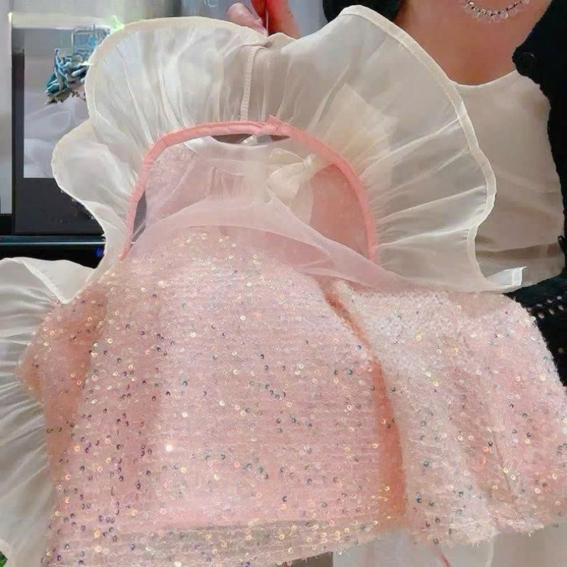 Đầm công chúa bé gái lấp lánh nơ