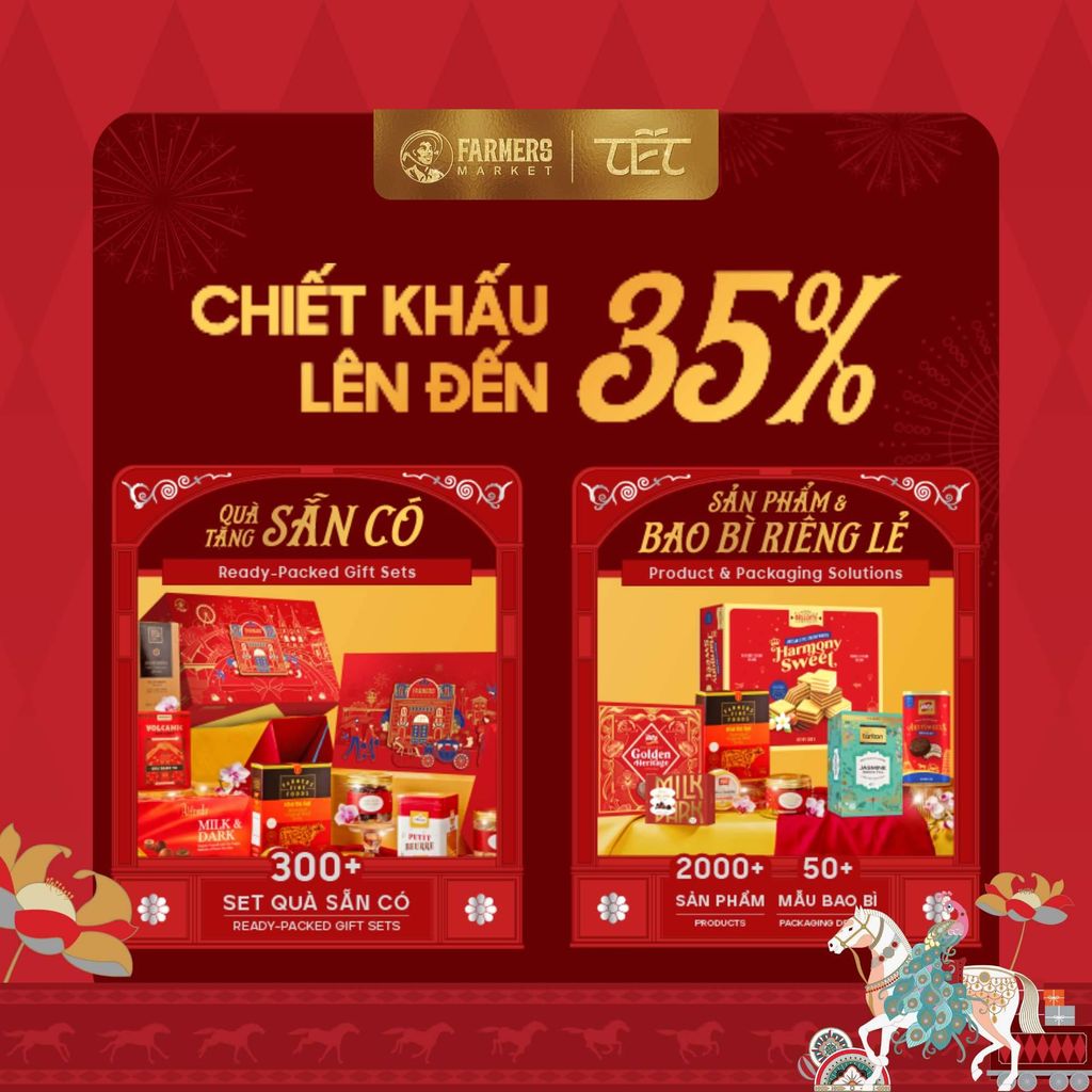 Giỏ Quà Tết Farmers Market 2026 – Quà Tết Cao Cấp, Sang Trọng & Ưu Đãi 35%