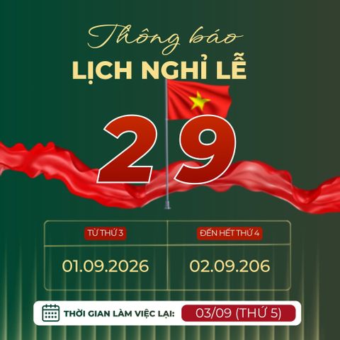 CIGAR CORNER THÔNG BÁO NGHỈ LỄ 02/09/2026