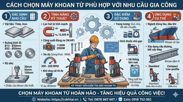 Cách Chọn Máy Khoan Từ Phù Hợp Với Nhu Cầu Gia Công