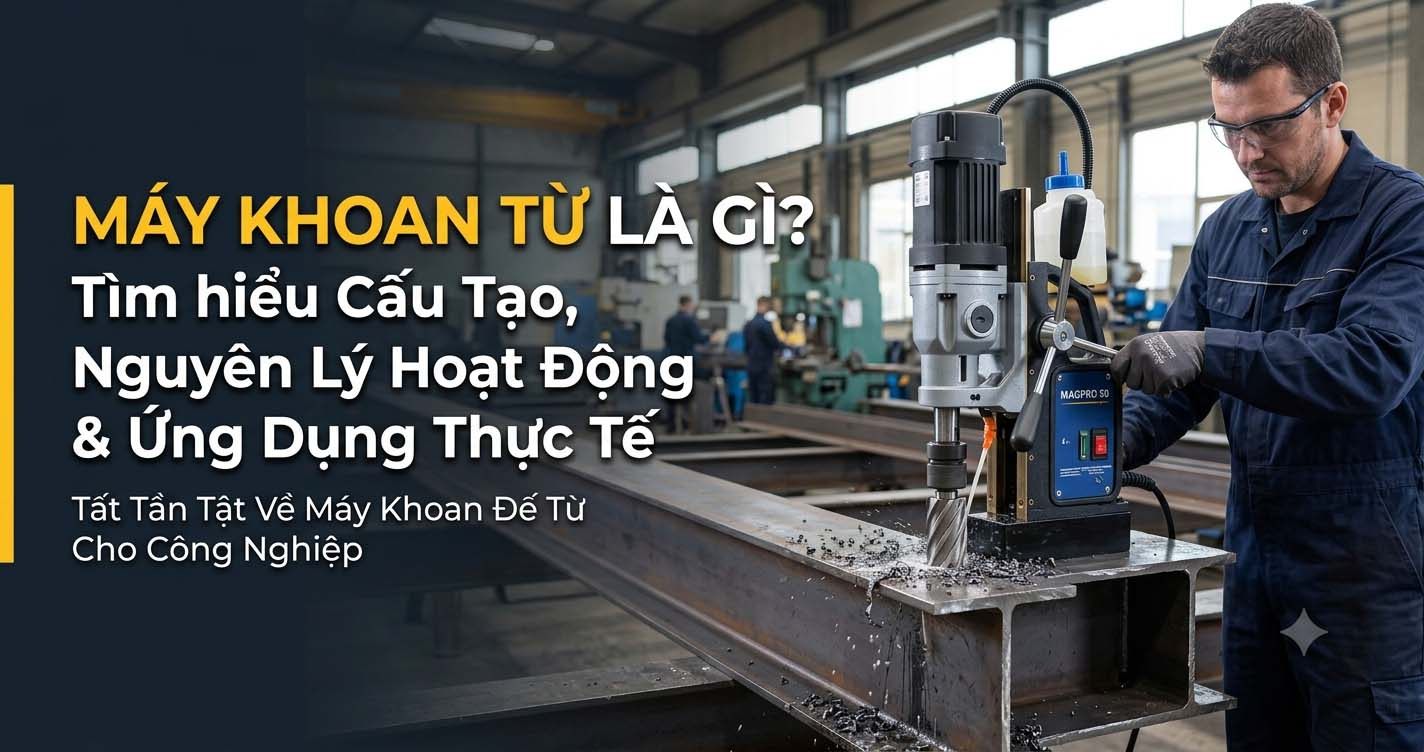 Máy Khoan Từ Là Gì? Cấu Tạo, Nguyên Lý Hoạt Động Và Ứng Dụng Thực Tế