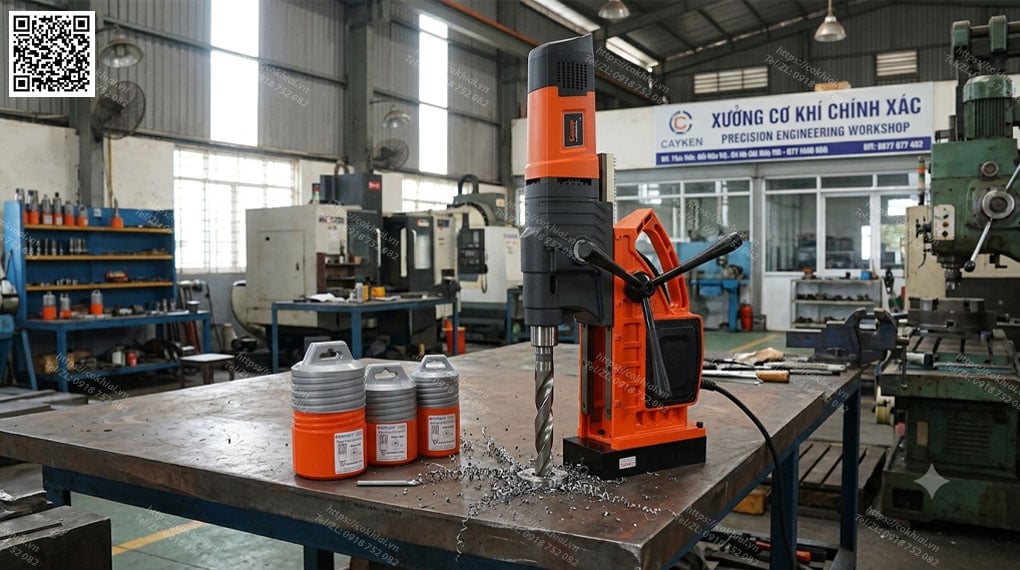 Ảnh thực tế KCY-130/4WDO lắp mũi khoan xoắn