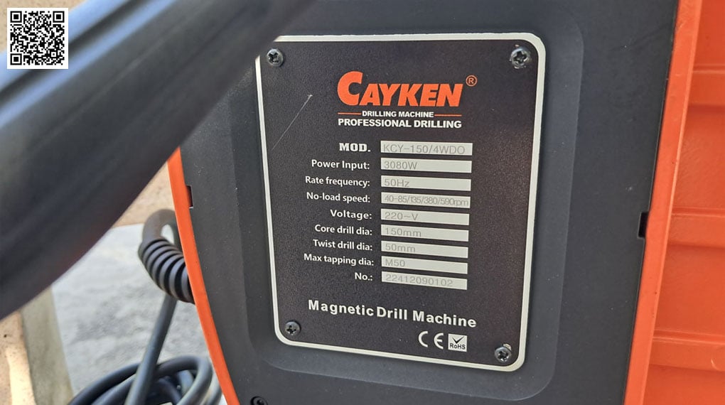 Ảnh thực tế máy khoan từ Cayken