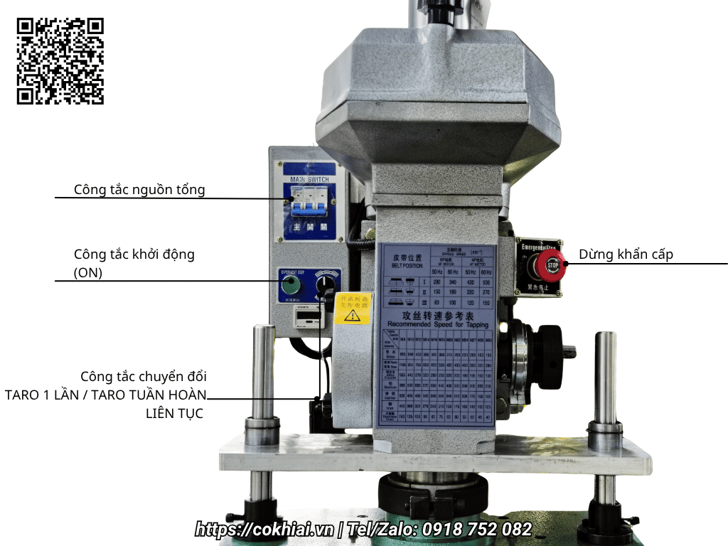 Bảng điều khiển máy taro tự động Unifast TB-6516