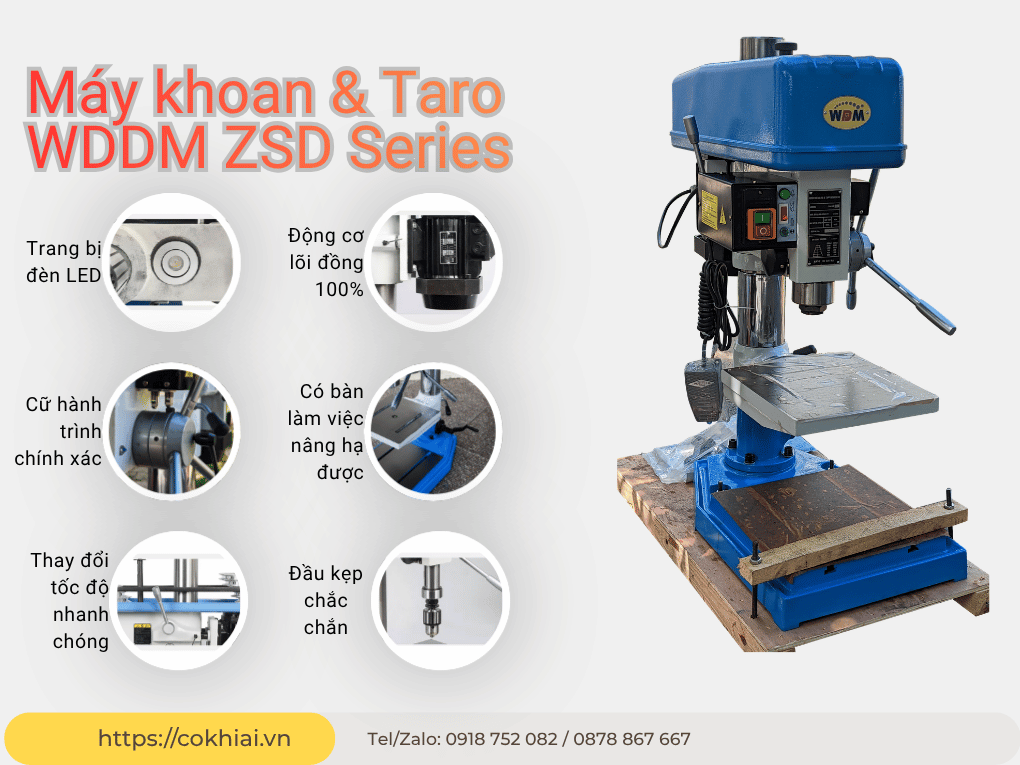 Cấu tạo máy khoan taro wddm zsd series