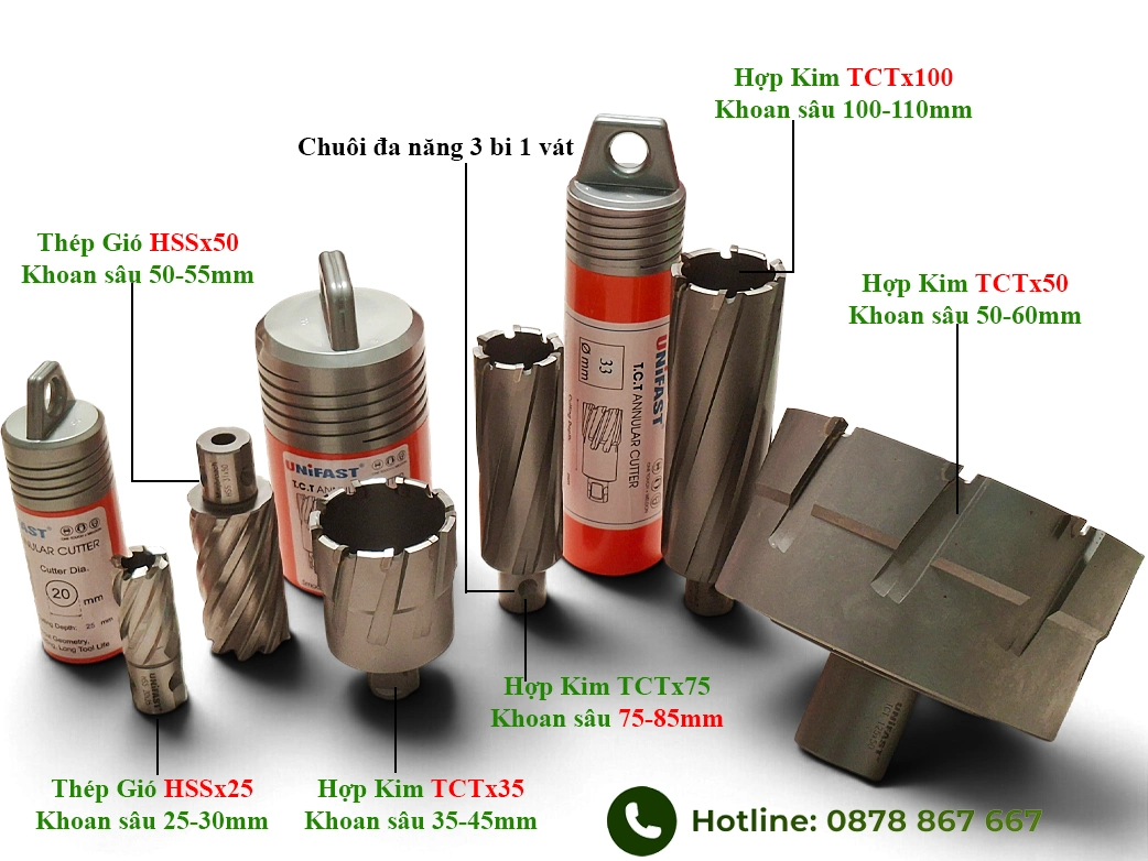 Mũi khoan từ đầy đủ các loại