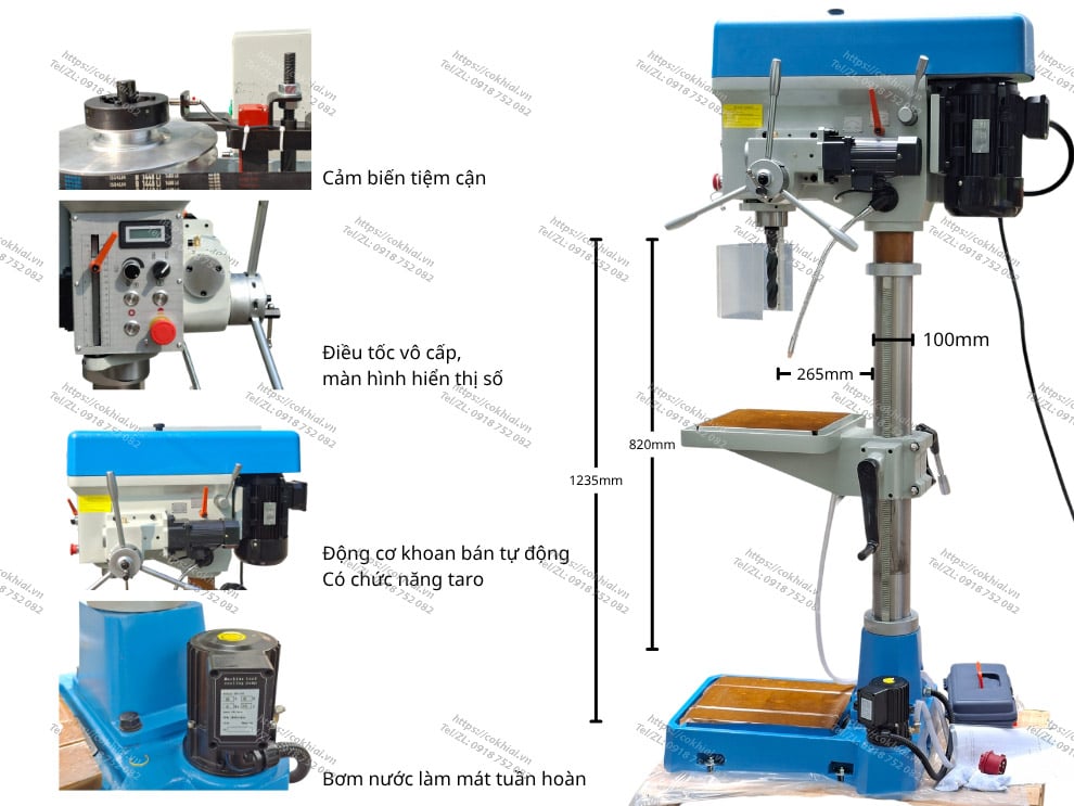 Thông số kỹ thuật máy khoan taro vô cấp WDDM ZB5032VP