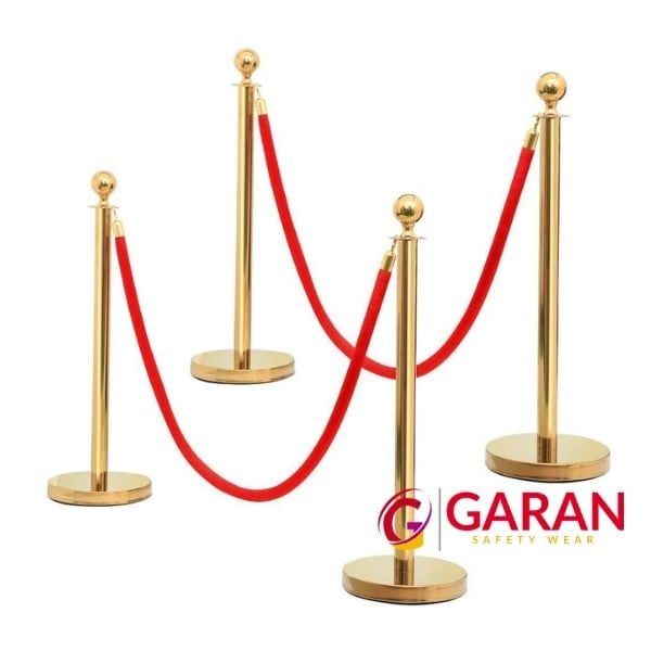 Cột chắn inox dây nhung chùng