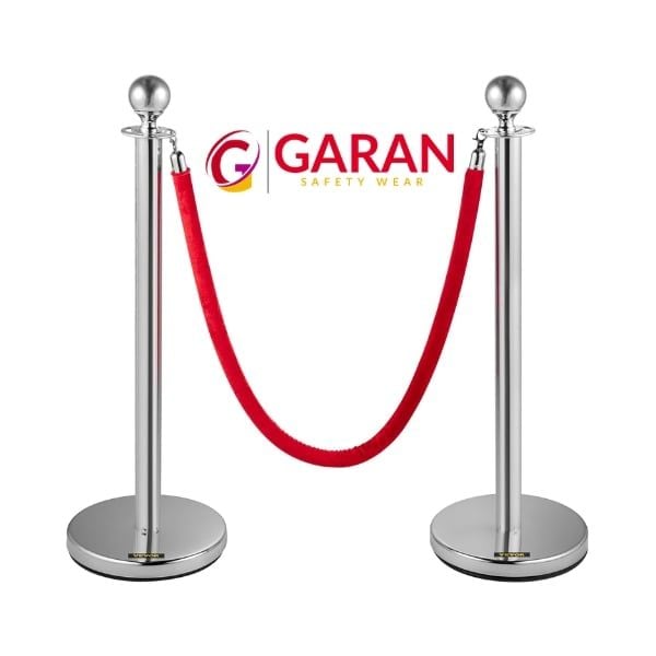 Cột chắn inox dây nhung chùng