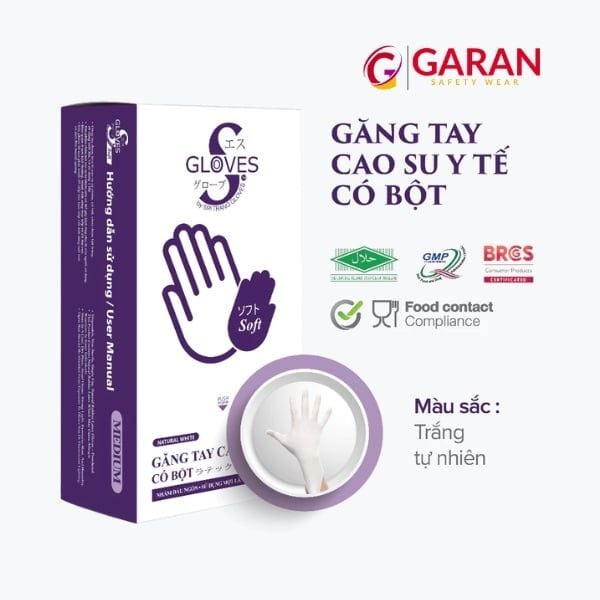 Găng tay cao su y tế có bột Sglove