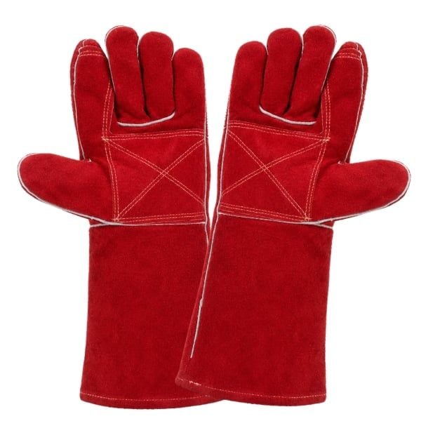 Găng Tay Da Hàn GNC Safety Màu Đỏ 14 -16 Inch