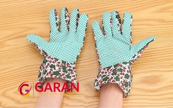 Găng tay làm vườn Cottong phủ hạt nhựa PVC