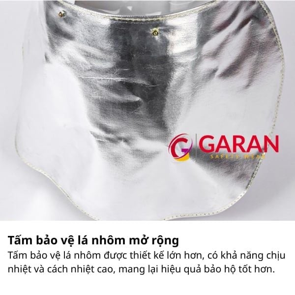 Mặt nạ chịu nhiệt tráng nhôm bảo vệ cổ