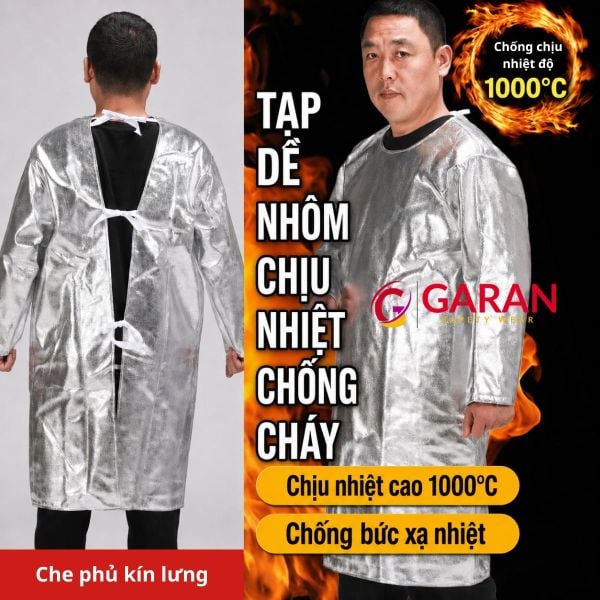 Quần Áo Cách Nhiệt, Tạp Dề Chịu Nhiệt Chống Cháy 1000 Độ C Chống Mài Mòn, Chống Nhăn Cao