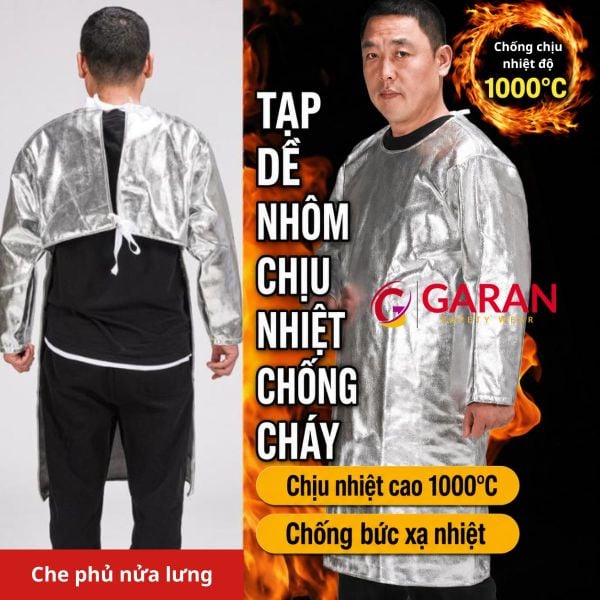 Quần Áo Cách Nhiệt, Tạp Dề Chịu Nhiệt Chống Cháy 1000 Độ C Chống Mài Mòn, Chống Nhăn Cao