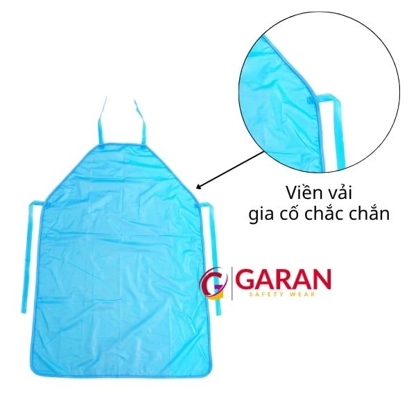 Tạp dề nhựa PVC dày 0.15mm viền vải chống thấm nước