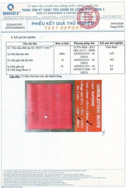 Bảng test cách điện 35KV