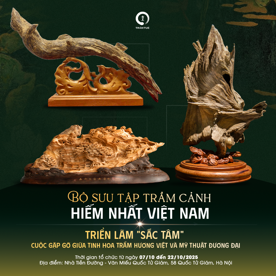 CHIÊM NGƯỠNG BỘ SƯU TẬP TRẦM CẢNH HIẾM CÓ TẠI TRIỂN LÃM “SẮC TÂM”