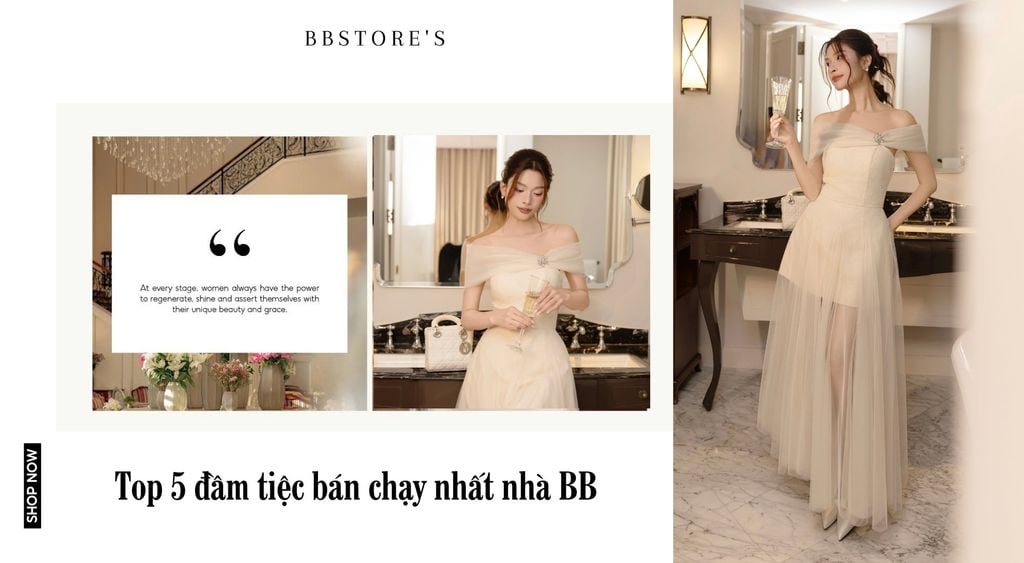 Đầm đi tiệc 2025: 5 kiểu giúp nàng tỏa sáng trong mọi ánh nhìn