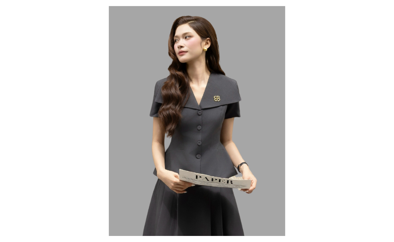 Áo Kiểu Công Sở Cotton Tay Ngắn - AAH26A