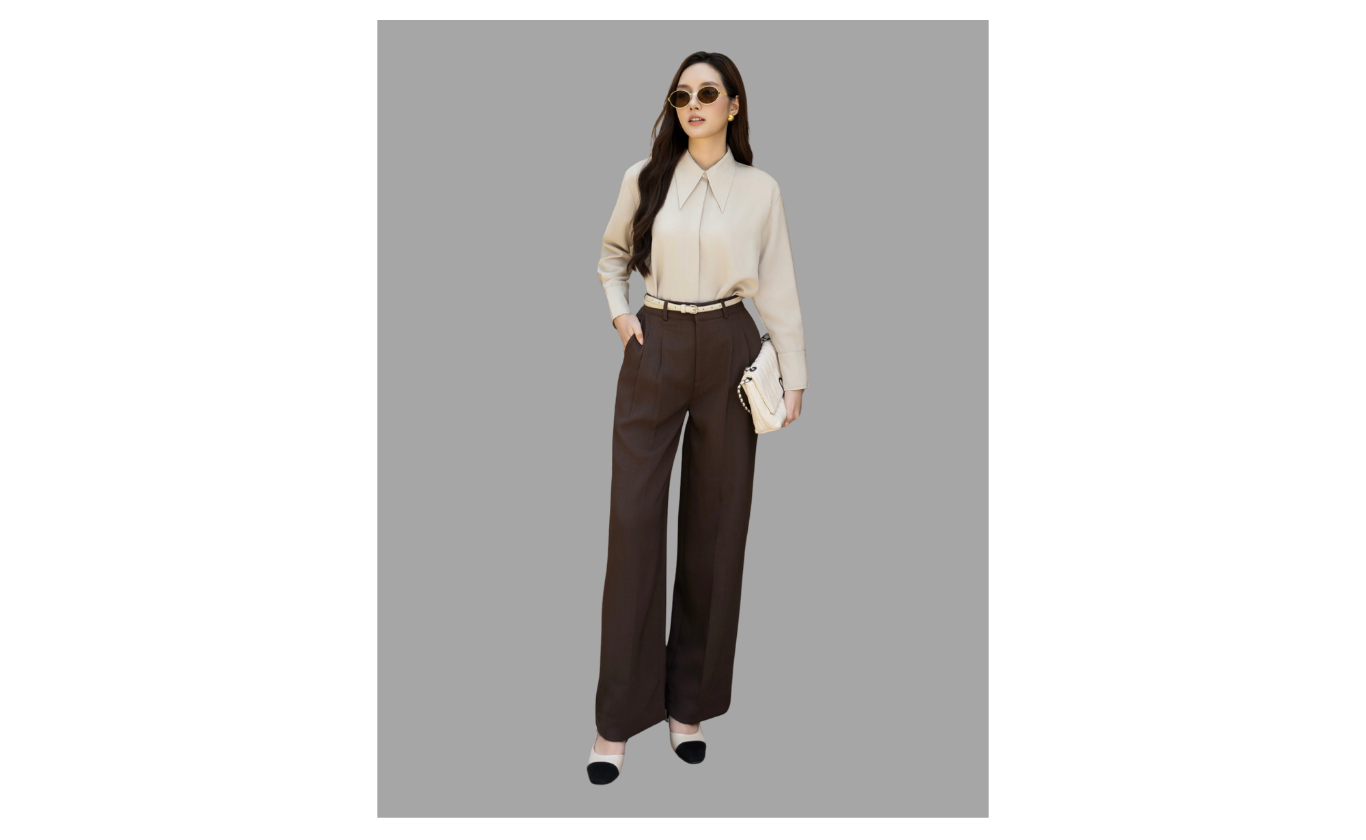 Quần Suông Công Sở Cotton Dài - QAG28H