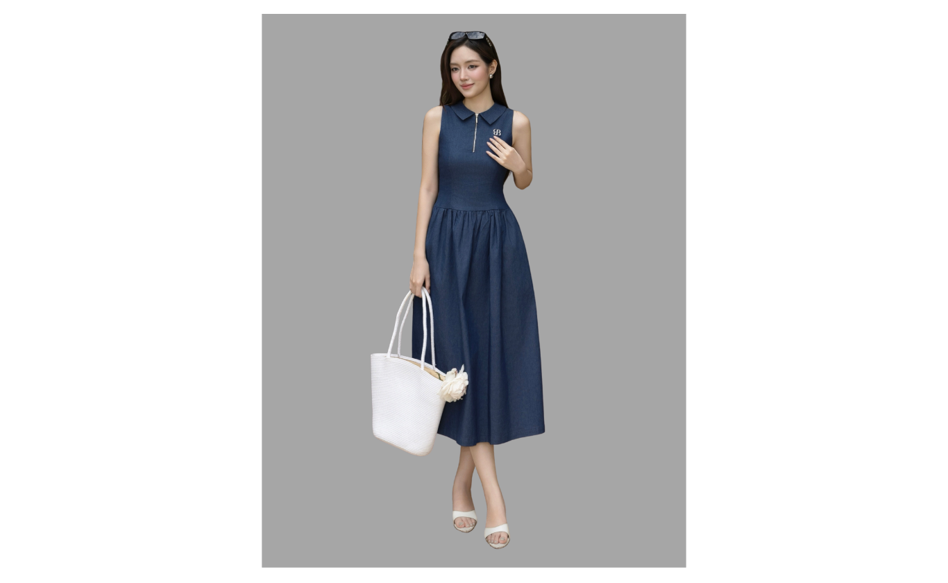 Đầm Dạo Phố Linen Dài Xòe - DAG41T