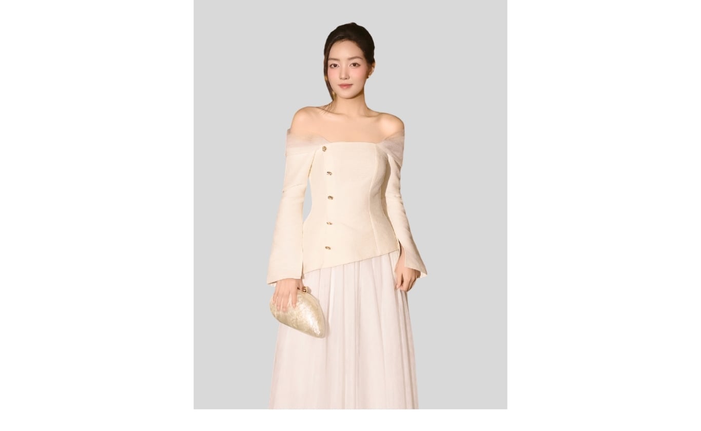 Áo kiểu tiệc peplum trễ vai A4566B - Ảnh sản phẩm