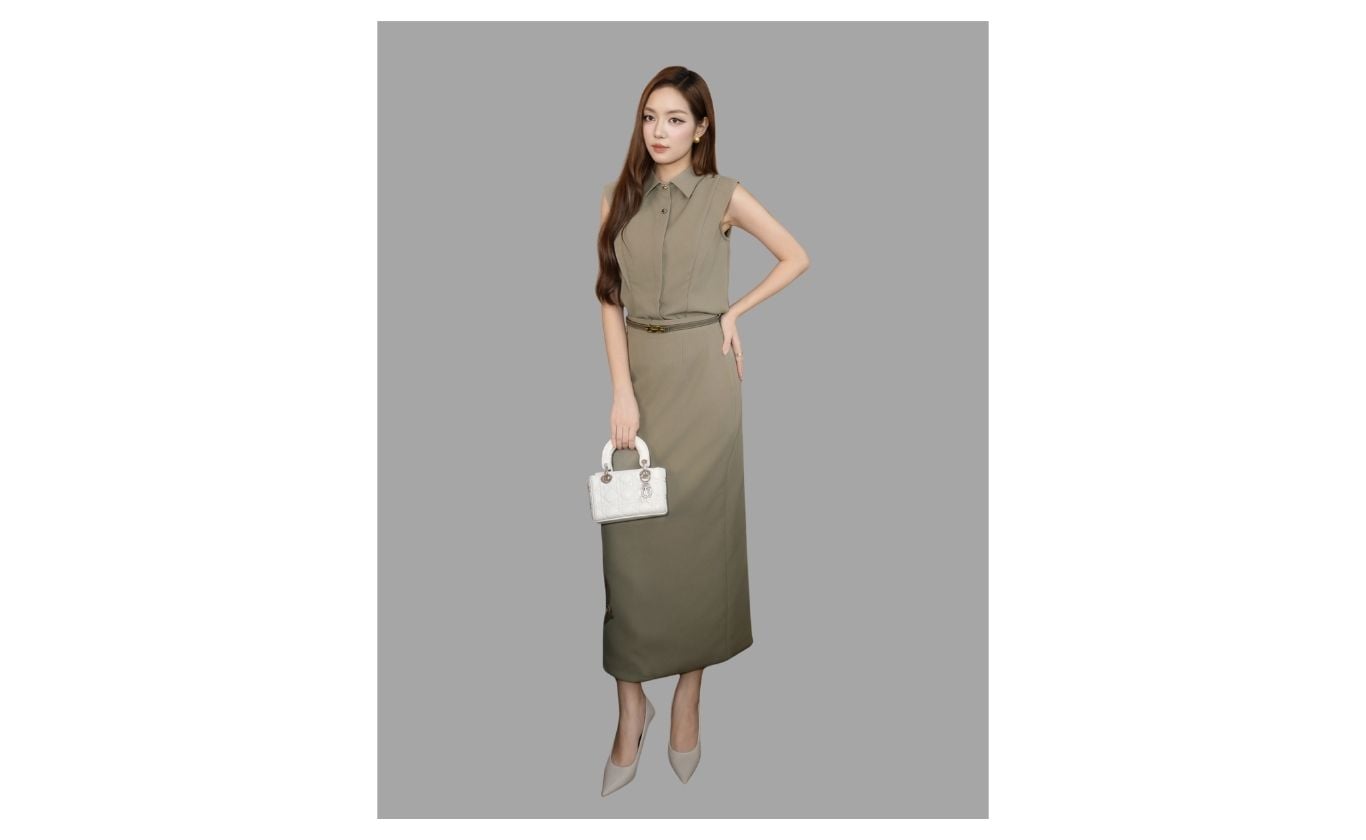 Chân Váy Suông Công Sở Cotton Dài - VAK28T