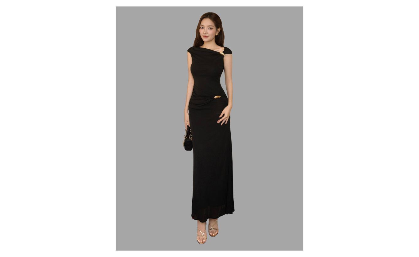 Đầm Body Tiệc Thun Dài Tag Gold - DAI03T