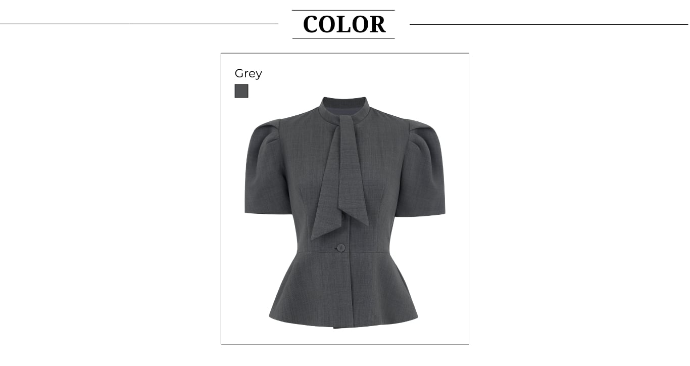 Áo kiểu công sở peplum lá cổ dài A4536A - Bảng màu