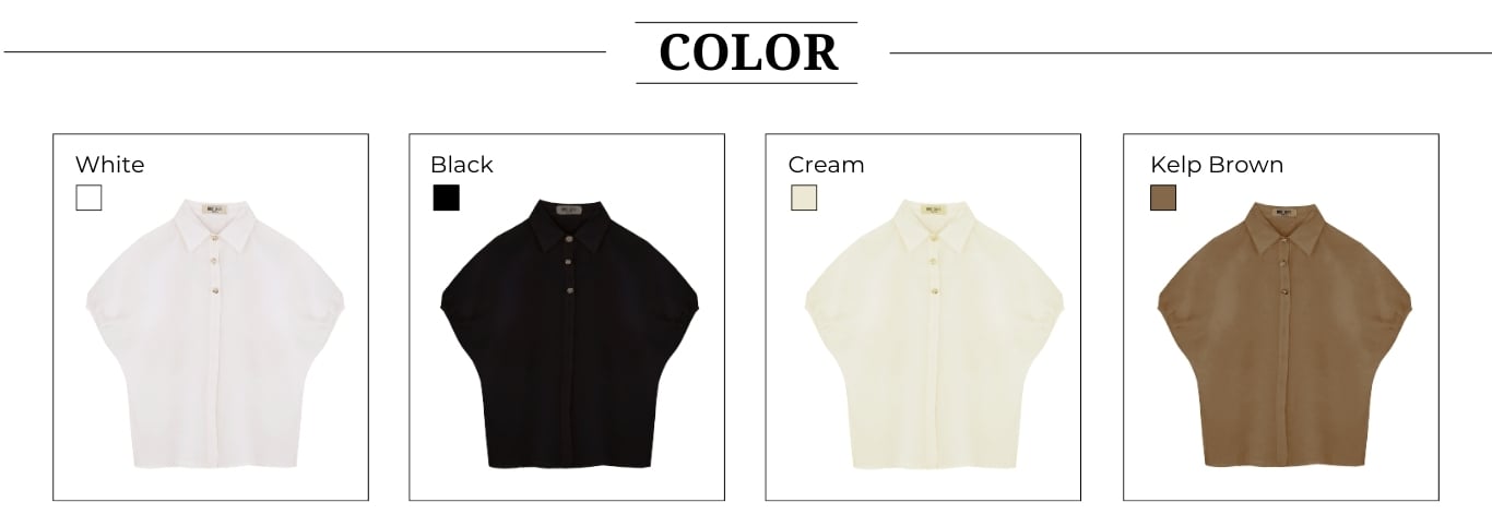 Áo kiểu công sở voan xếp ly tay AAA24T - Bảng màu