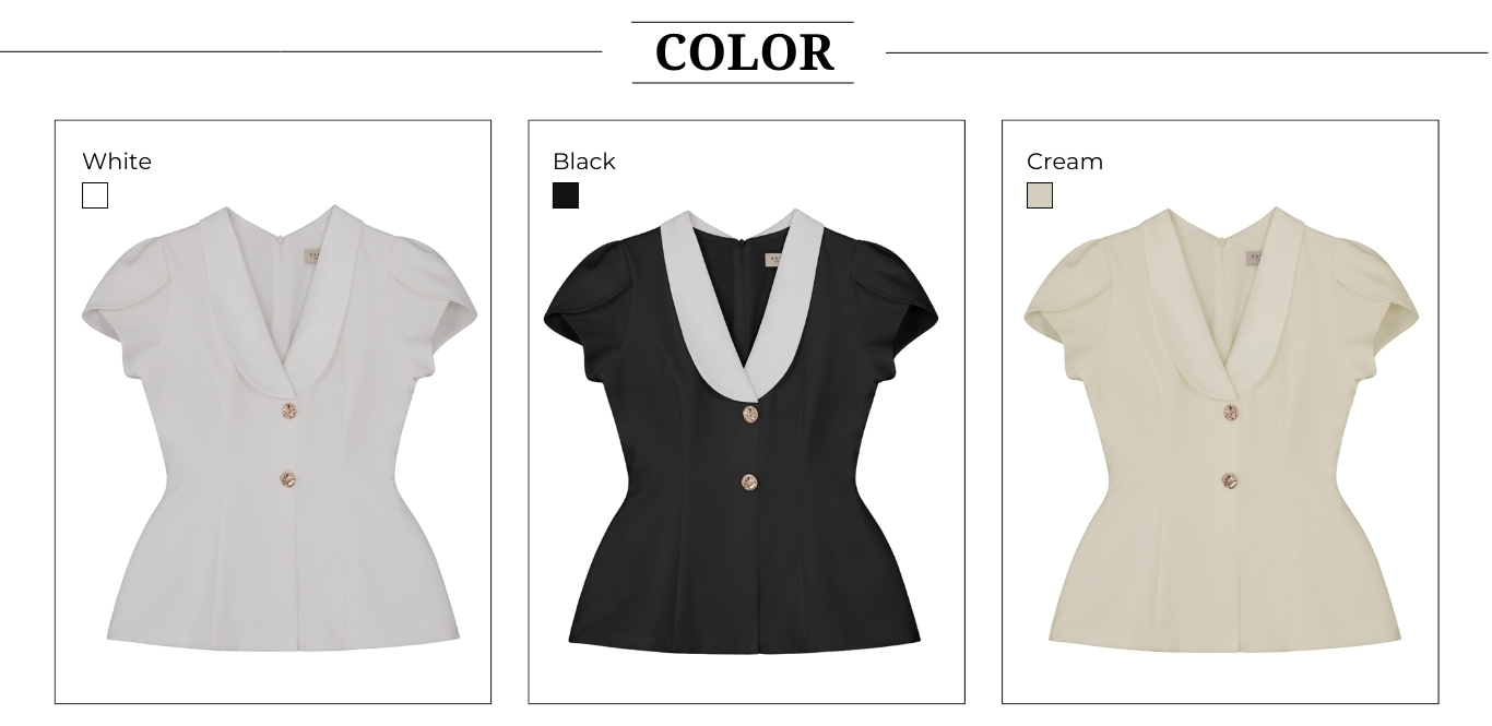 Áo kiểu công sở peplum cổ tim A4531T - Bảng màu