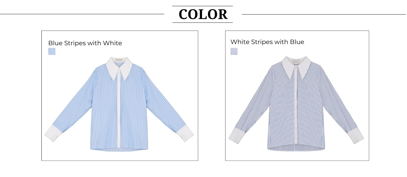 Áo sơ mi công sở cotton sọc A4524A - Bảng màu