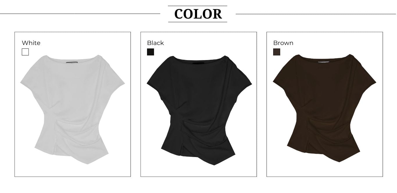 Áo dạo phố thun tay ngắn lai xéo AAB41A - Bảng màu