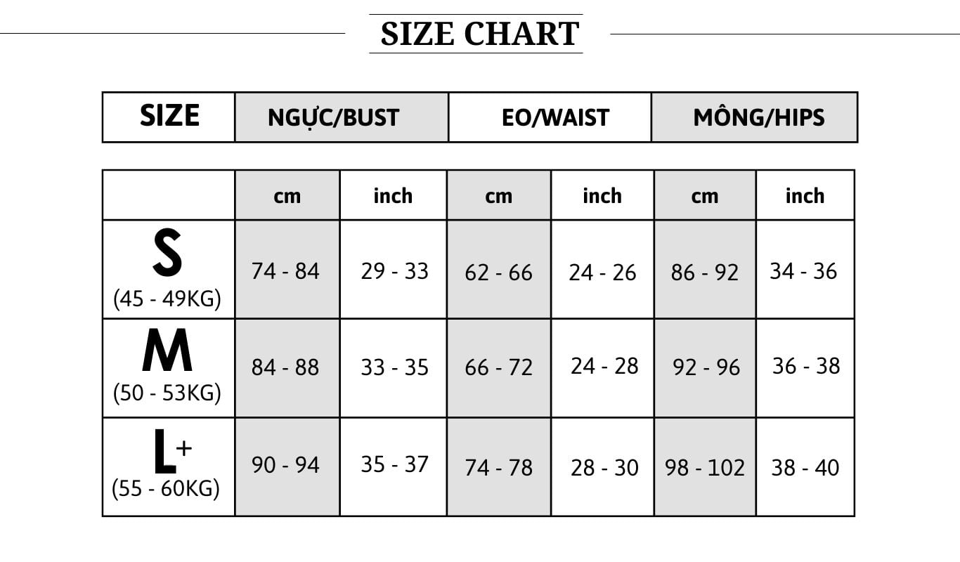 Áo kiểu tiệc cổ tròn vạt cong AAB05B - Bảng size