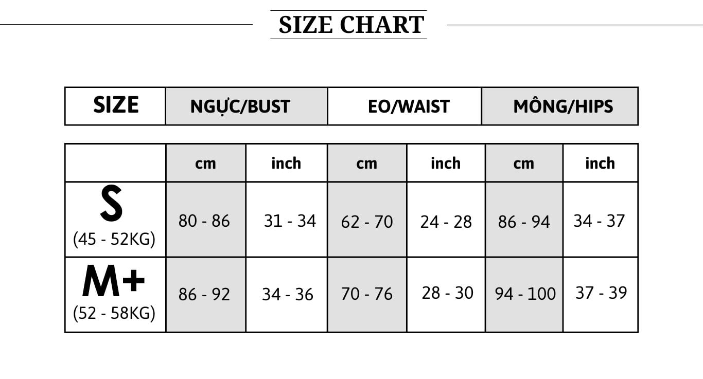Áo dạo phố thun gân mịn tay ngắn AAB44T - Bảng size