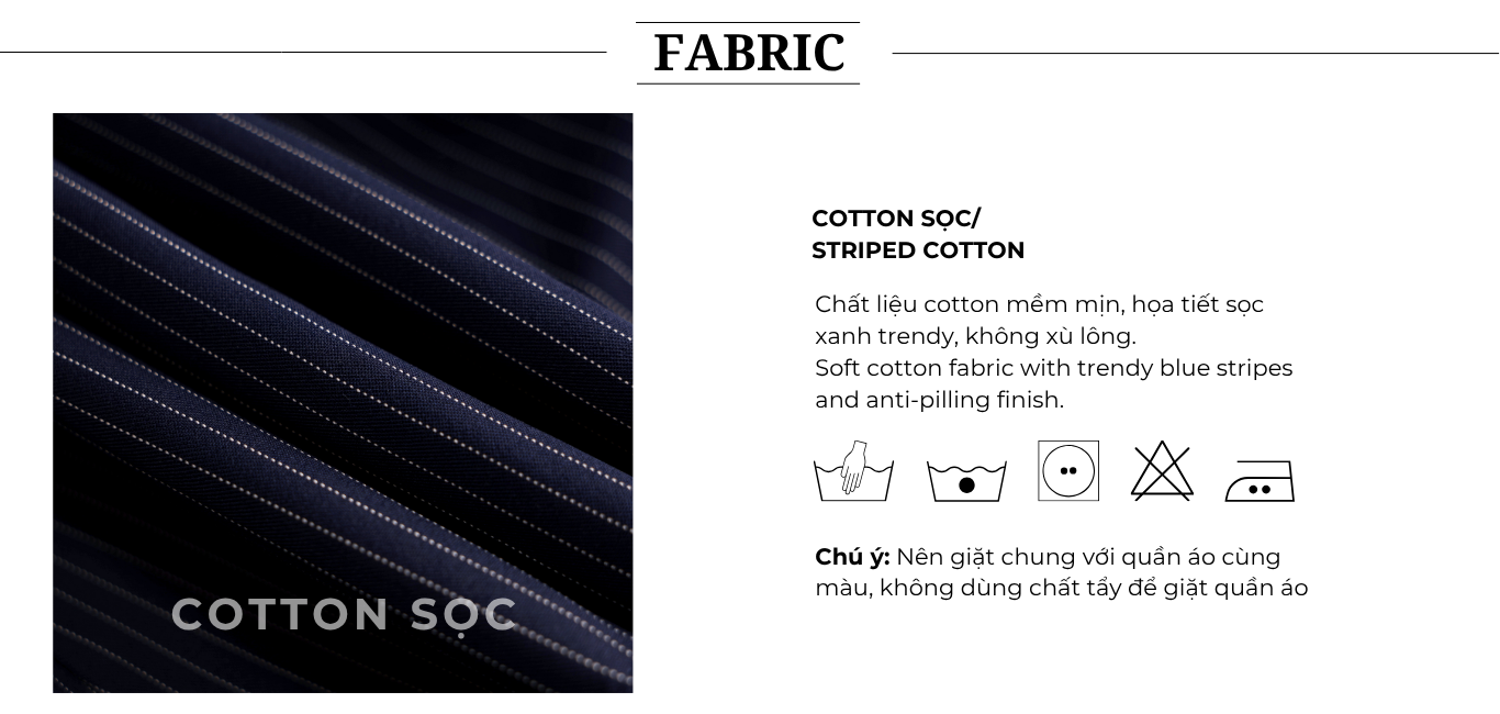 Đầm xòe dạo phố cotton ngắn sọc DAE75A - Chất liệu