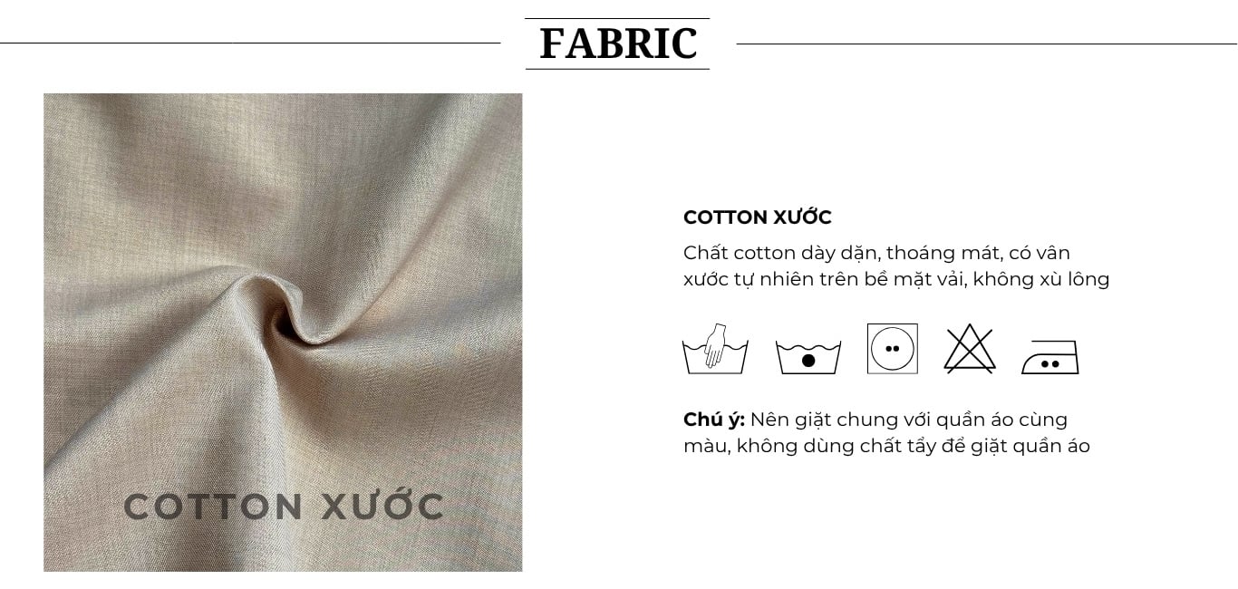 Áo gile công sở nút bọc cotton A4398A - Chất vải cotton