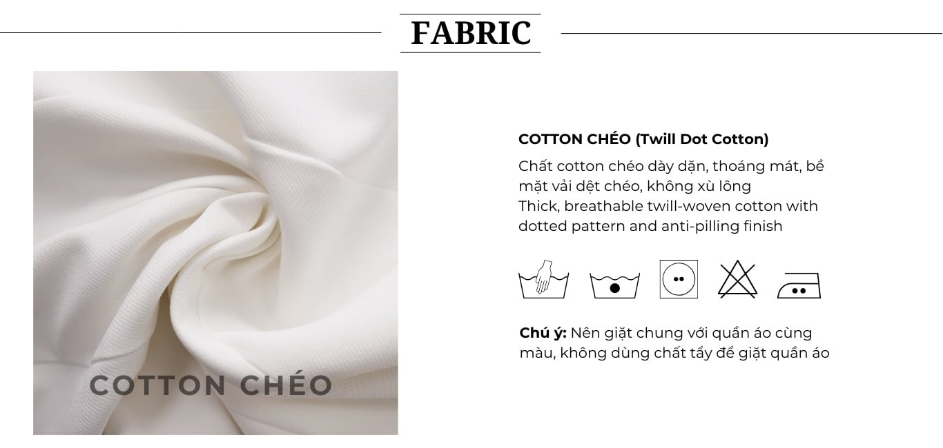 Đầm xòe công sở cotton ngắn cổ V DAA23A - Chất vải cotton