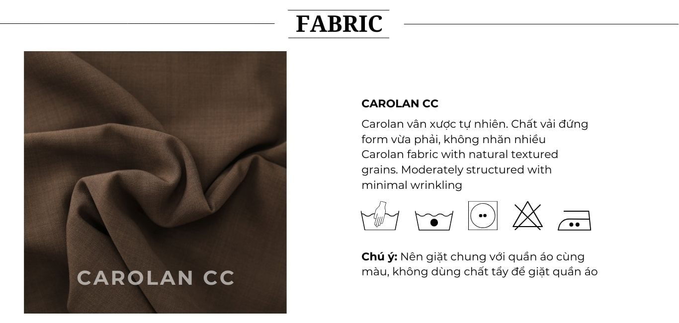 Quần suông công sở cotton dài QAB27M - Chất vải cotton