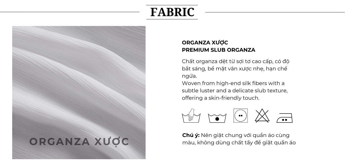 Áo công sở voan diễu ly trước AAD62V - Chất liệu