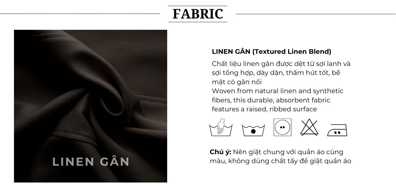 Chân váy xòe công sở linen dài VAB26B - Chất vải linen