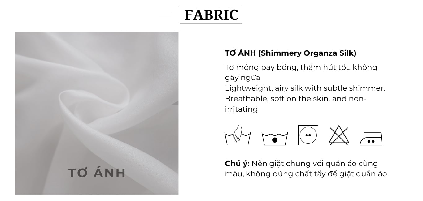 Áo kiểu tiệc voan tơ ánh tay dài A4563T - Chất vải voan