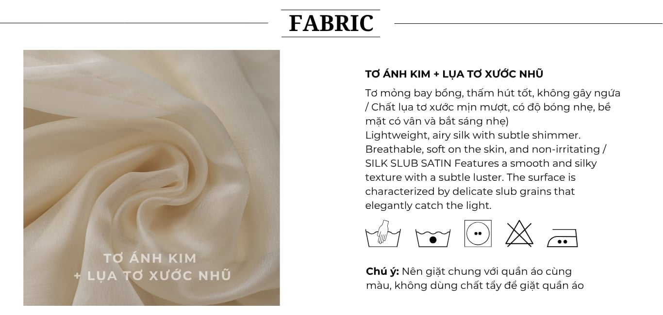 Đầm tiệc voan dài phối lụa nhũ DAD01B