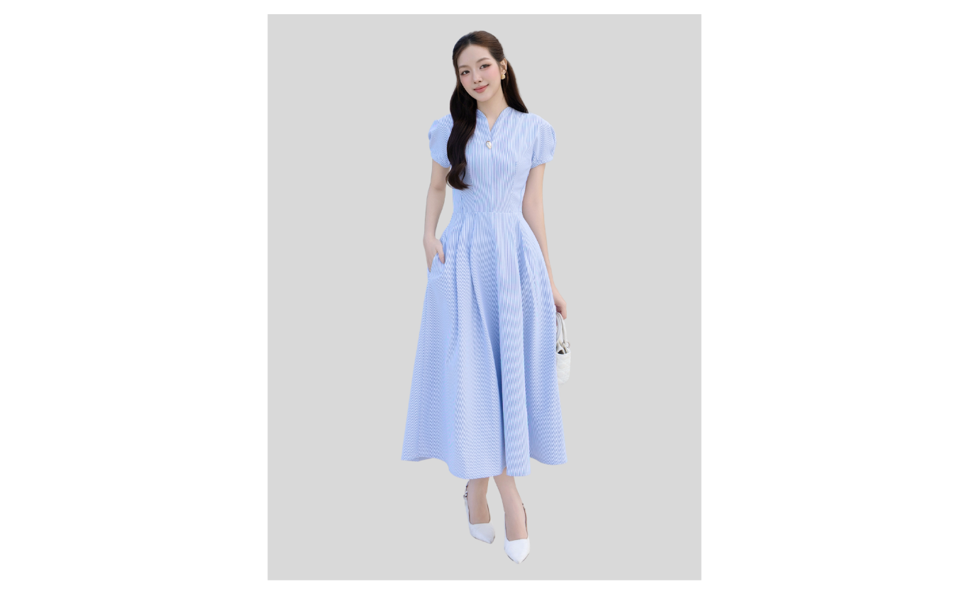 Đầm xòe dạo phố cotton dài DAE45B - Ảnh sản phẩm